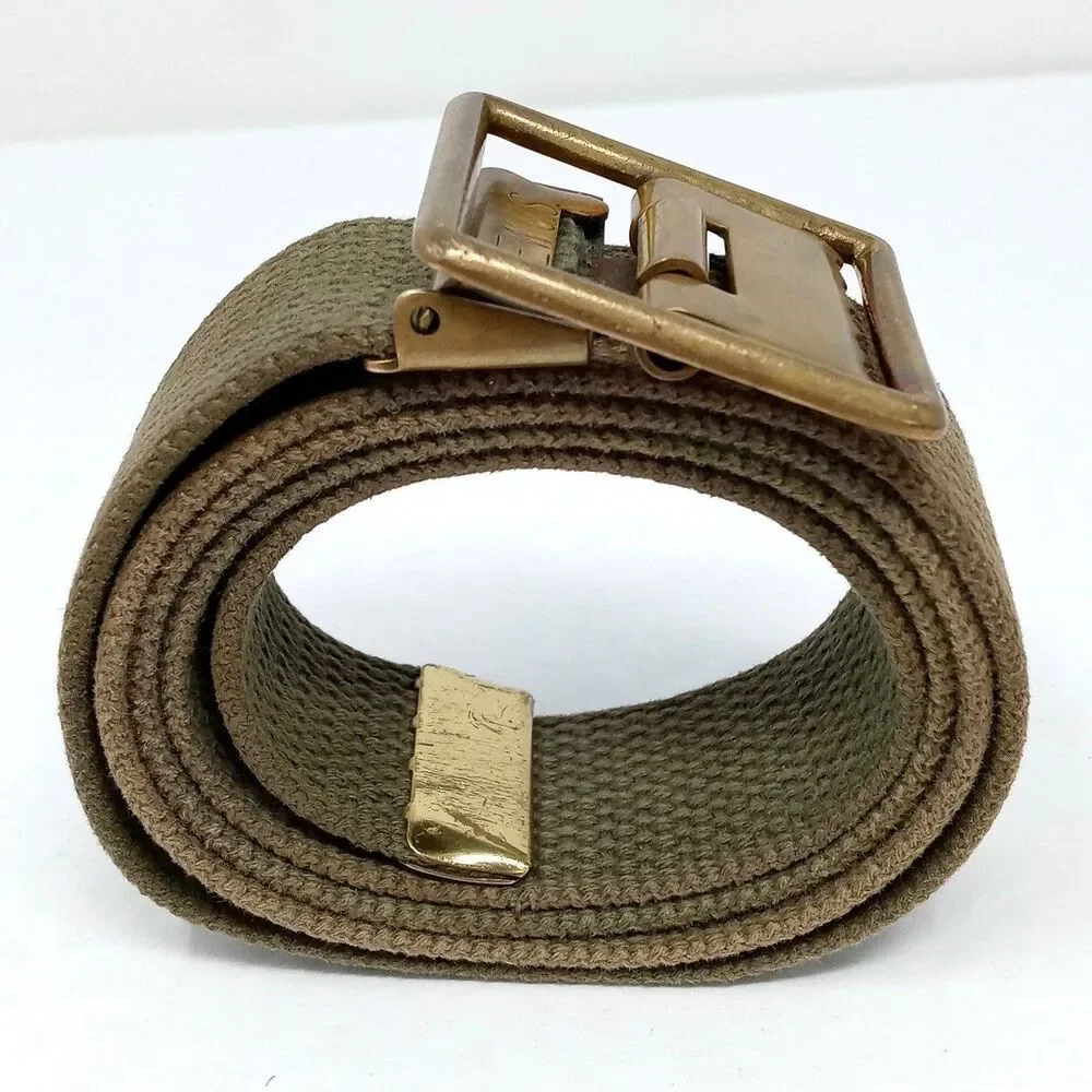 WWII Belt Buckle Brass KREW US Marines Army Military Vintage Original